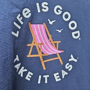 Life is Good Take It Easy Beach Chair Graphic Tee